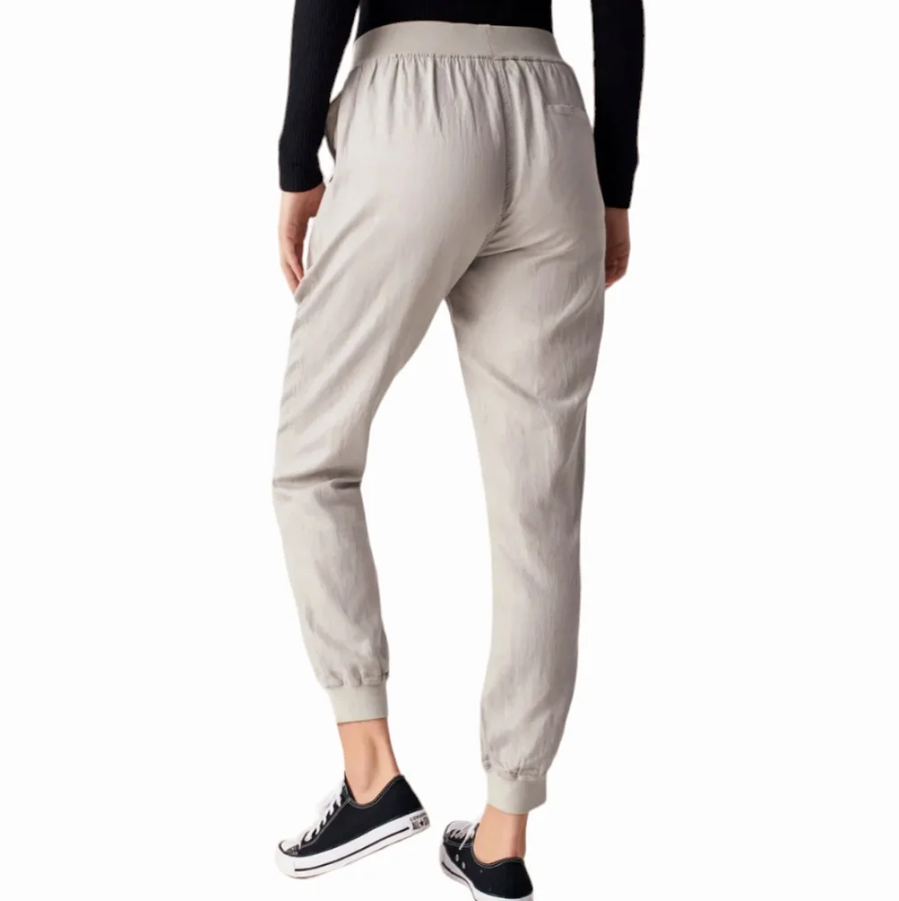 Faherty AIRLIE PANT in STONE Linen Blend Women's Size Medium - Picture 2 of 11
